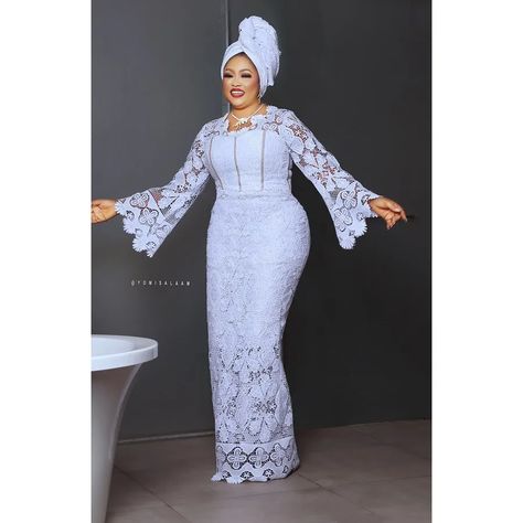 Latest White Lace Styles, Latest Cord Lace Gown Styles, Latest Cord Lace Styles, Cord Lace Gown Styles, Lace Gown Styles Nigerian, Iro And Buba, Lace Blouse Styles, Latest Lace Styles, Lace Styles For Wedding