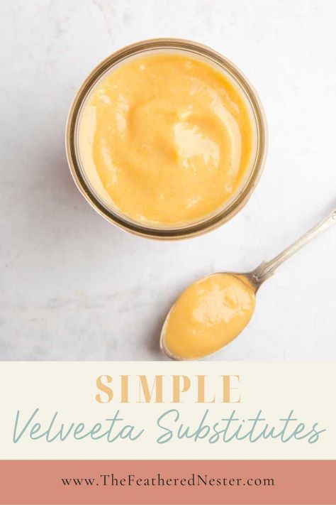 Looking for a quick and simple Velveeta substitute? We've got you covered! Read this post for great alternatives for processed cheese spread. Velveeta Cheese Substitute, Substitute For Velveeta Cheese, Healthy Velveeta Alternative, Vegan Velveeta Cheese, Processed Cheese Recipes, Velveeta Alternative, Diy Velveeta Cheese, Velveeta Substitute, Bechamel Cheese Sauce