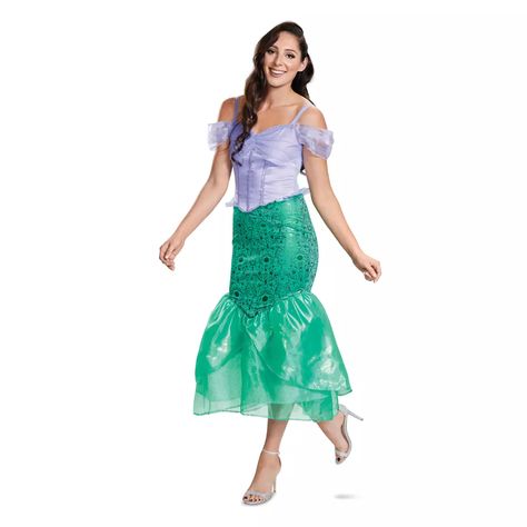 Ariel Deluxe Costume for Adults by Disguise – The Little Mermaid | shopDisney Mermaid Costume Ideas, Ariel Halloween, Ariel Halloween Costume, Little Mermaid Outfit, Ariel Costume, Mermaid Swim Tail, Ariel Costumes, Little Mermaid Costume, Ariel Dress