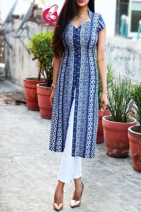 Cotton Dress Pattern Indian, Crepe Kurti, Simple Kurta, Kurti Sets, Simple Kurta Designs, Designer Kurti Patterns, Kurti Patterns, Simple Kurti Designs, Kurta Design