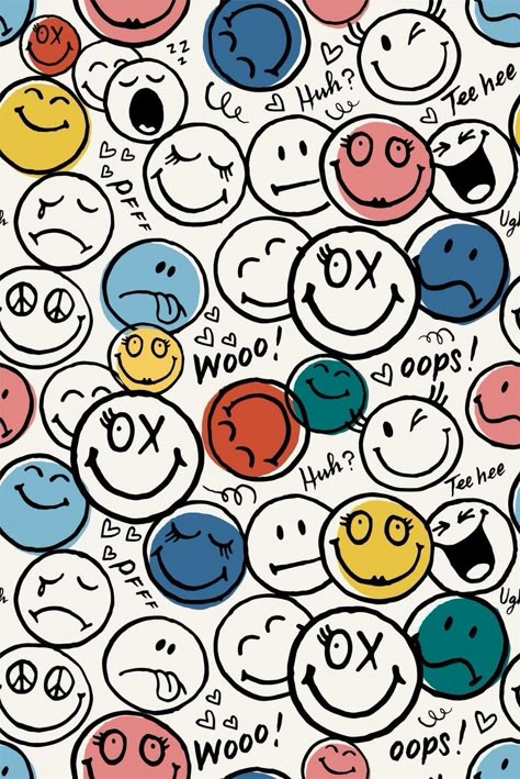 Smiley Face Wallpaper, Smiley World, Face Wallpaper, Peace Signs, Hippie Wallpaper, Preppy Wallpaper, Smiley Faces, Butterfly Wallpaper, 로고 디자인