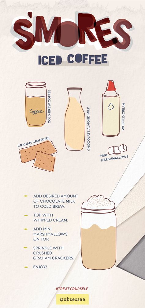 Decadent s'mores cold brew coffee Easy Cold Brew Coffee Recipe, Diy Cold Brew Coffee How To Make, Diy Cold Foam Cold Brew, S’mores Cold Brew, Make Your Own Cold Brew Coffee, Holiday Coffee Drinks, Cream Crackers, Coffee Infographic, Cold Coffee Recipes