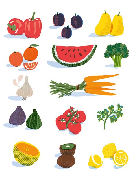 Lucia Calfapietra - Vegetables poster Lucia Calfapietra, Vegetables Poster, Flower Collage, Book Cover Illustration, Shirt Illustration, Children Books, Collage Poster, Italian Summer, Food Illustrations