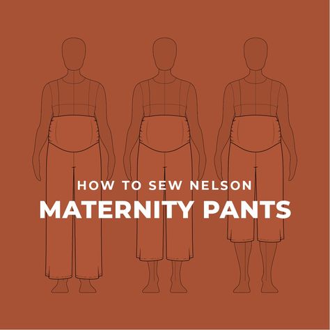 We are back with another maternity pants sewing tutorial! Like with the Avery Leggings, you can easily hack the Nelson Pants into maternity pants. Maternity Pants Pattern, Pants Pattern Free, Maternity Nursing Clothes, A Line Drawing, Maternity Trousers, Pajama Pattern, Pants Sewing, Maternity Pajamas, Growing Belly