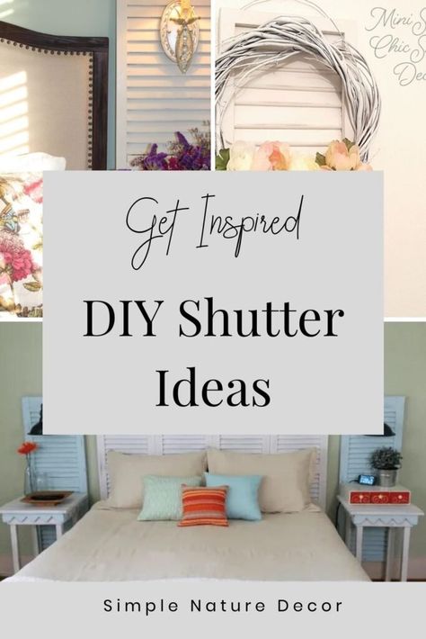 Decorating With Shutters Inside, Old Wooden Shutters, Shutters Inside, Small Shutters, Shutter Shelf, Old Window Shutters, Shutter Ideas, Shutter Projects, Decorative Shutters