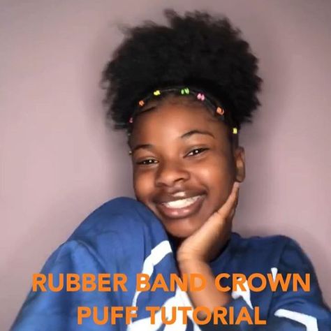 Band Hairstyles, Natural Hair Puff, Rubber Band Hairstyles, Cute Natural Hairstyles, Lil Girl Hairstyles, Hairstyles Pictures, Hair Puff, Hair Growing Tips, Easy Hairstyles For School