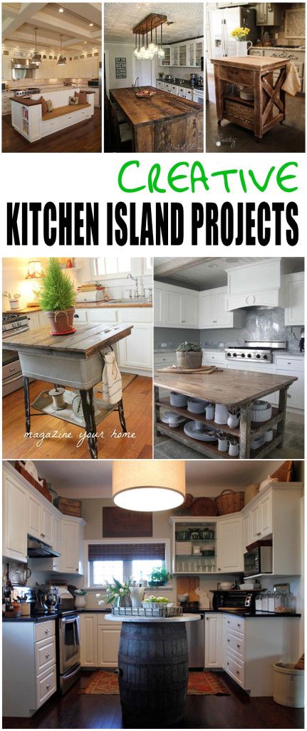 Island Countertops, Creative Kitchen, Diy Kitchen Island, Kitchen Remodeling Projects, Kitchen Redo, Trendy Kitchen, Kitchen Projects, Kitchen Makeover, Home Decor Tips