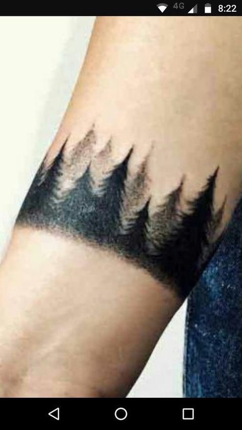 Above Elbow Tattoos, Wrist Tree Tattoo, Above Elbow Tattoo, Armband Tattoo Design, Scary Tattoos, Forest Tattoos, Tree Tattoo Designs, Elbow Tattoos, Above Elbow