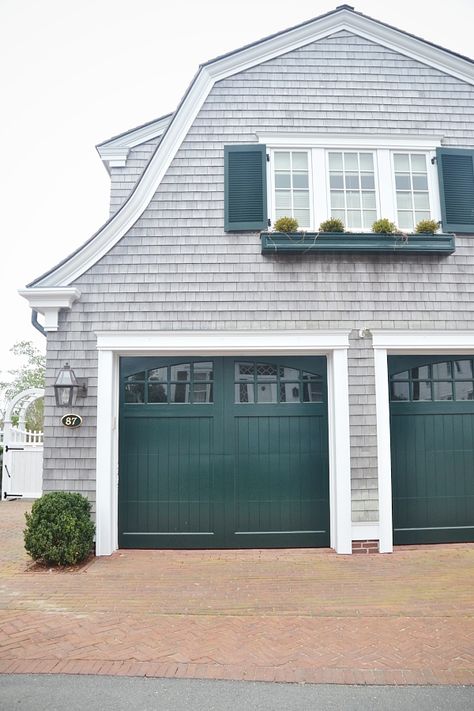 lovely green garage doors.