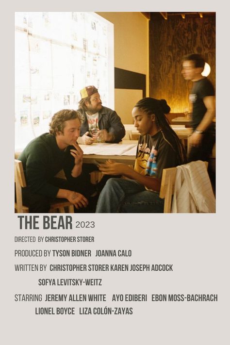 The Bear Movie Poster, The Bear Poster Hulu, The Bear Polaroid Poster, The Bear Poster Tv Show, The Bear Poster, The Bear Tv Show, Series Posters, Tv Posters, Polaroid Poster