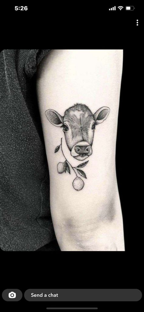 Farm Tattoo, Squirrel Tattoo, Cow Tattoo, Boho Tattoos, Vegan Tattoo, Single Needle Tattoo, Taurus Tattoos, Western Tattoos, Weird Tattoos