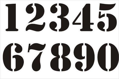 Numbers Stencil 758 Letter Stencils To Print, Cursive Numbers, Number Tattoo Fonts, Letter Stencils Printables, Free Printable Numbers, Tattoo Fonts Cursive, Business Fonts, Postcard Mockup, Number Stencils