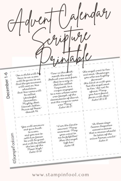 Free Printable Advent Scripture Calendar to walk you through each day of December with a reading from the Bible - Christmas Activities for kids Scripture Calendar, Free Printable Advent Calendar, Scripture Cards Printable, Advent Scripture, Bible Christmas, Advent Prayers, Advent Readings, Scriptures For Kids, Advent Calendar Fillers