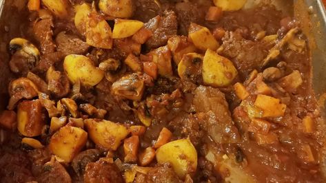 Ostrich Goulash Recipes, Ostrich Recipes Meals, Ostrich Meat Recipes, Emu Recipes, Ostrich Meat, Game Meat, Goulash Recipes, How To Peel Tomatoes, Meat Dinners