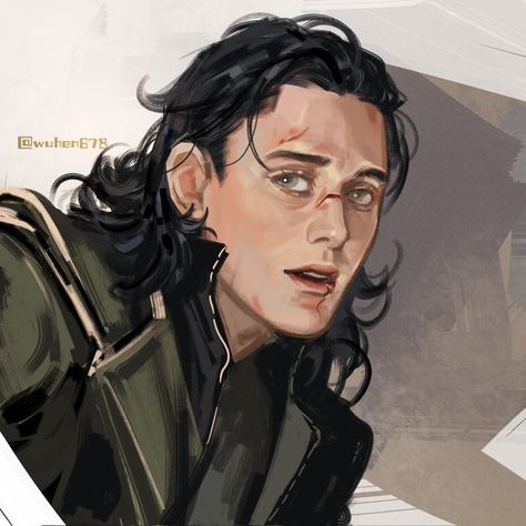 Loki, My Art, Log In, Log, Twitter, Green, Hair, Black, Art