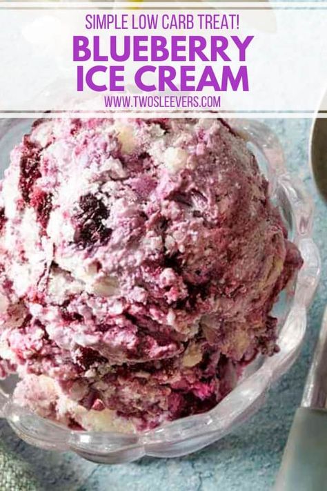 Looking for a great way to keep cool this Summer while keeping things keto at the same time? You have GOT to try my Blueberry Ice Cream recipe! Blueberry Ice Cream | Keto Blueberry Ice Cream | Low Carb Blueberry Ice Cream | Keto Ice Cream Recipes | Low Carb Ice Cream Recipes | Gluten Free Ice Cream Recipes | Homemade Ice Cream Recipes | Keto Dessert Recipes | Low Carb Dessert Recipes | TwoSleevers | #twosleevers #ketodessert #lowcarbdessert #blueberry #icecream Gluten Free Ice Cream Recipes, Keto Friendly Cheesecake, Cottage Cheese Ice Cream Recipe, Blueberry Ice Cream Recipe, Blueberry Cottage Cheese, Ice Cream Keto, Low Carb Ice Cream Recipe, Keto Ice Cream Recipes, Low Carb Blueberry