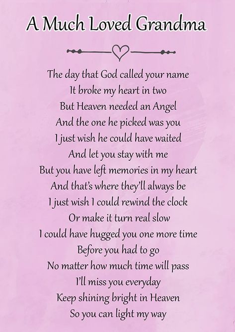 Rip Grandma Quotes, Missing Grandma Quotes, Grandmother Poem, Grandma Poem, Losing A Loved One Quotes, I Love My Grandma, Happy Heavenly Birthday, Happy Birthday In Heaven, In Loving Memory Quotes