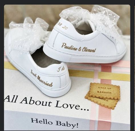 Bride Sneakers, Wedding Sneakers, Woven Baskets, Functional Decor, Hello Baby, Wire Baskets, Just Married, Marry Me, Wedding Shoes