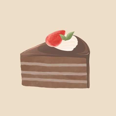 Cake Kartun, Cake Drawing Aesthetic, Cake Icon, Cookies And Cream Cake, Cake Drawing, 귀여운 음식 그림, Korean Cake, Cute Food Art, Quick Crafts