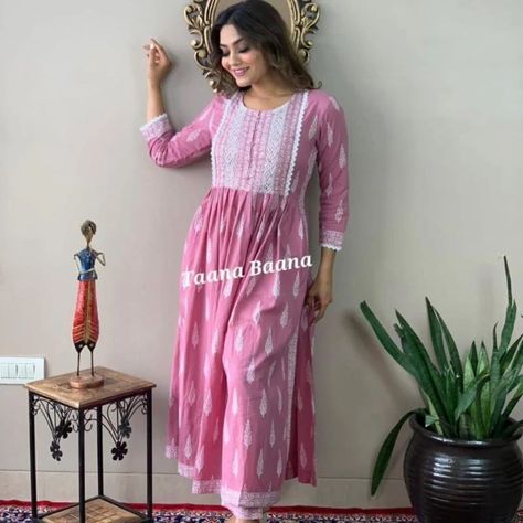 Catalog Name: *Beautiful Nayra Cut Kurti Pant Set* 💥*New Launching*💥 *NAIRA CUT KURTI WITH PANT* ♦️ *LACE DESIGNED YOKE* *♦️ *Fabric Rayon 140gm* *♦️Size: ; M/38, L/40, xl/42 xxl 44, 3XL/46 , 4XL/48* *BEST QUALITY.* 💥*Full stock available* 💥*Book fast*🏃🏻‍♀️💥 *Price: ₹715 ~₹1275~ (55% OFF)* _Free Shipping! COD & Returns Available!_ _Extra *₹40* charge for COD orders*_ (Assured quality at factory price) Naira Cut Kurti Design, Nayra Cut Kurti, Naira Cut Kurti, Nayra Cut, Kurti Pant Set, Kurti Pant, Kurtis With Pants, Pant Set, Lace Design