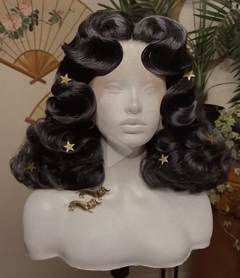 Drag Wigs Styling, Burlesque Hairstyles, Burlesque Hair, Pin Up Hairstyles, Burlesque Fashion, 40s Hairstyles, High Fashion Hair, Drag Wigs, Hollywood Hair