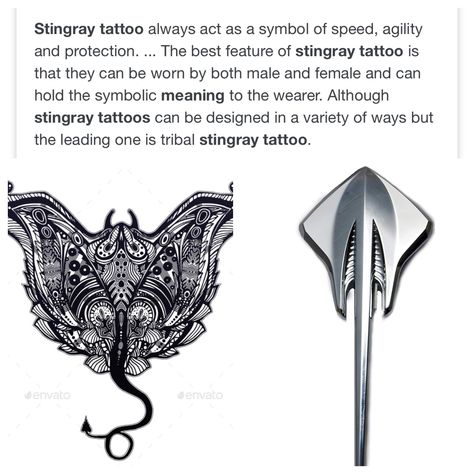 Stingray Tattoo Meaning, Stingray Sternum Tattoo, Stingray Tattoo Design, Stingray Tattoo, Tattoo Thigh, Sternum Tattoo, Tattoo Meaning, Stingray, Tattoos With Meaning