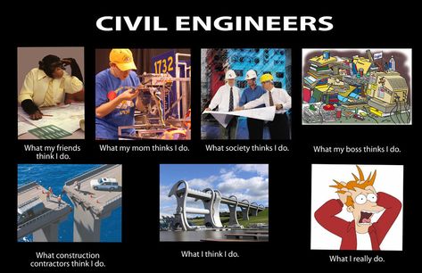 [Image - 252612] | What People Think I Do / What I Really Do | Know Your Meme Civil Engineering Humor, Engineering Memes, Far Side Comics, Engineering Humor, I Love My Hubby, Environmental Engineering, Civil Engineer, Blog Art, Geek Humor