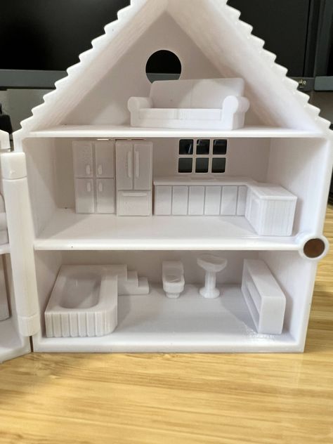 3d Printed House, Useful 3d Prints, 3d Printed Miniatures, 3d Miniature, 3d Printing Diy, Toy House, 3d Building, Mini House, Beautiful Furniture