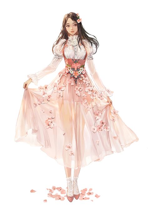 Dress Drawing, Anime Dress, Fashion Design Drawings, Fashion Design Sketches, Drawing Clothes, Fantasy Clothing, Character Outfits, A Drawing, Mode Inspiration