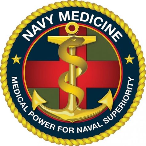 Navy Medicine logo. For official use only.   The Navy Medicine logo consists of several key elements:  1.	Red Cross. Internationally recognized as a symbol of medical care representing the Navy Medicine mission. Long associated with medicine, blood/life, healing, and blood stripe on the Marine Corps Uniform. 2.	Golden Rope. The gold outer rope is our bond to Naval tradition and is a symbol of Navy officers representing their personal and professional integrity. 3.	Serpent, Caduceus and Anchor. O Health App Icon, Marine Corps Uniforms, Patriotic Poems, Medicine Logo, Military Logo, Health App, The Marine, Medical Research, Ancient Symbols