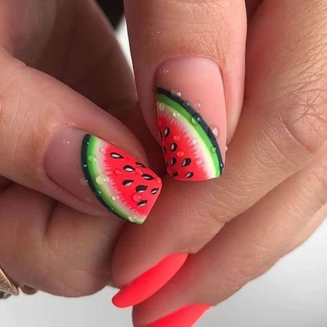 Summerstyle SummerManicure stylish ideas for summer every day summer designs The Most beautiful manicure NailsSammer style NailsTrendy graduationnails nailsacrylic NailsRhinestones Nails DesignsNails Summernails Watermelon Nail, Watermelon Nail Art, Watermelon Nails, Nail Ideas, Watermelon, Manicure, Nail Art, Nails, Red