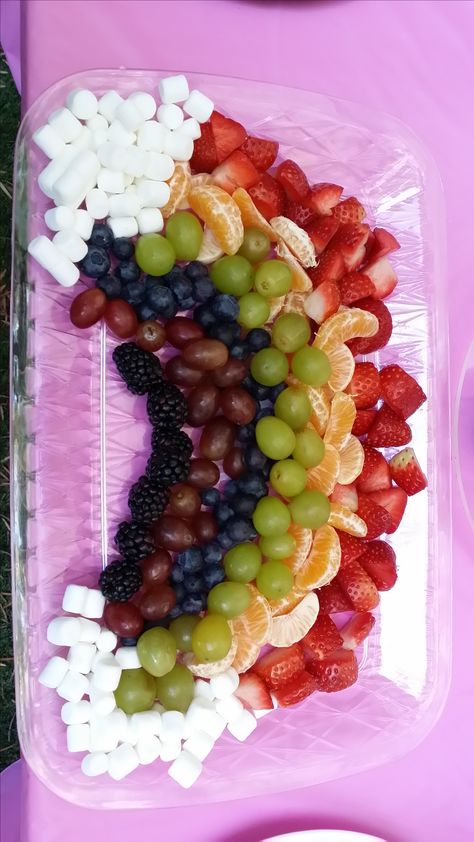 Rainbow Candy Birthday Party, Fruit Rainbow Platter, Twonado Birthday Party Girl, Boy Rainbow Baby Shower Ideas, Rainbow Baby Gender Reveal Ideas, Rainbow Baby Shower Ideas Decoration, Rainbow Gender Reveal Party, Rainbow Gender Reveal, Rainbow Fruit Tray