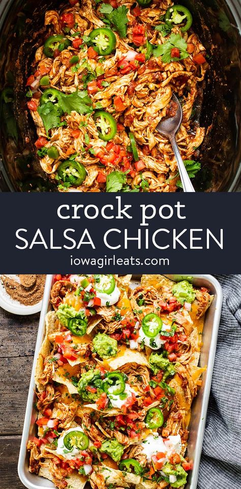 Crock Pot Salsa Chicken - Juicy, Tender, and No-Fuss Slow Cook Chicken Tacos, Chicken Nachos Crockpot, Crock Pot Salsa Chicken, Crock Pot Salsa, Salsa Chicken Crockpot, Chicken Breast Slow Cooker, Chicken Salsa, Slow Cooker Salsa Chicken, Family Meal Prep