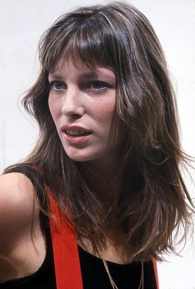 Jane Birkin, Long Hair, Bangs, A Woman, Red, Hair, Black