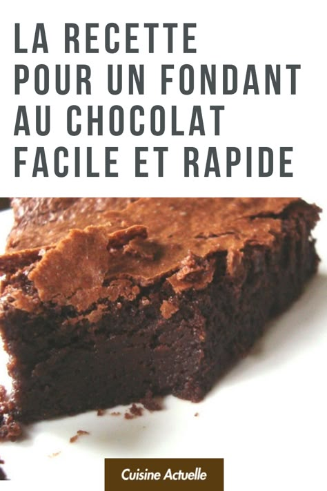 La recette pour un fondant au chocolat facile et rapide Mousse Au Chocolat Torte, Healthy Recipes Easy Snacks, Spice Cupcakes, Cinnamon Cream Cheese Frosting, Chocolate Fondant, Healthy Snacks Easy, Pumpkin Spice Cupcakes, Easy Chocolate, Fall Desserts