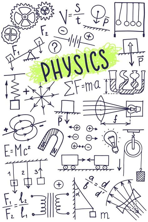 Physics Doodle Art, Physics Page Design, Physics Portfolio Cover Page, Physics Project Design, Physics Drawing Ideas, Physics Background Design, Physics Book Cover Design, Physics Notebook Cover, Physics Cover Page Design