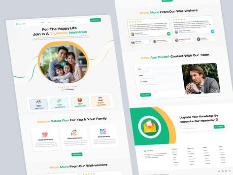 Insurance Landing Page by Abdul Khaleque Insurance Landing Page, Web Application Ui, Financial Website, Insurance Website, User Journey, Woo Commerce, App Ui Ux Design, Landing Page Website, Ui Design Website