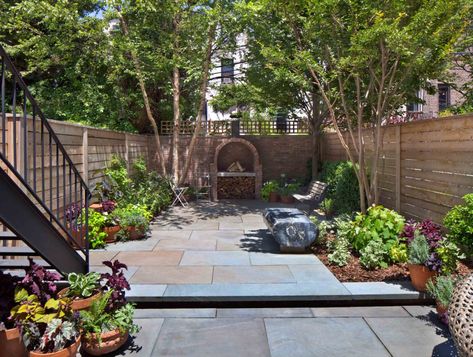 Backyard and Patio Design | Brooklyn | NYC + Backyard Patio And Deck, Nyc Backyard, Modern Backyard Patio, Brooklyn Backyard, Residential Landscape Design, Landscape Garden Design, Townhouse Garden, Dream Patio, Outdoor Space Design