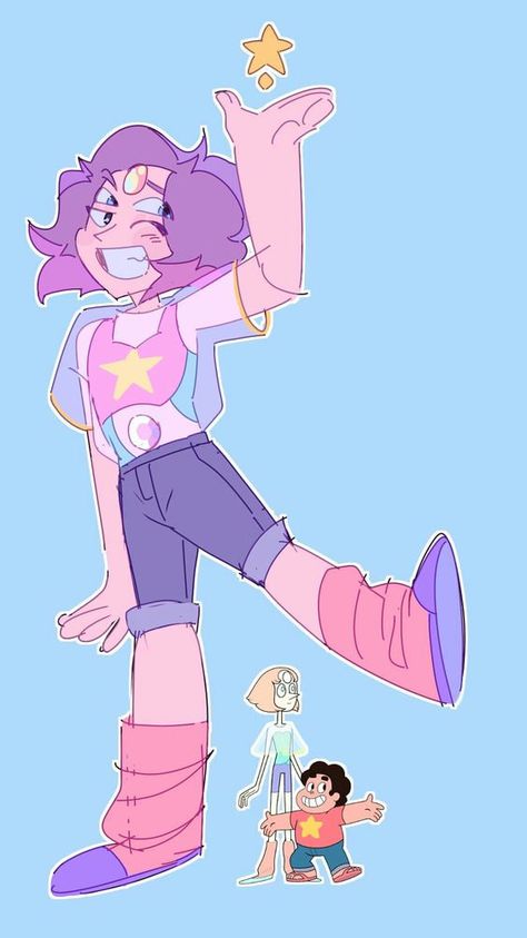 Steven Universe Fusion, Steven Universe Oc, Steven Universe Drawing, Cartoon Network Shows, Steven Universe Funny, Steven Universe Characters, Steven Universe Gem, Rainbow Quartz, Steven Universe Fanart