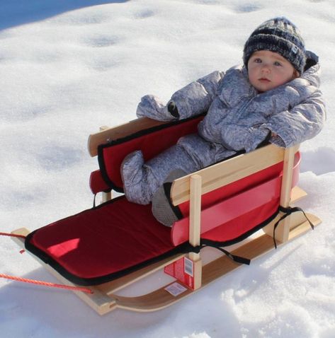 Toddler Sled, Baby Sled, Wooden Sleigh, Matching Baby, Bridal Robes, Kids Hands, Christmas 2020, Cushion Pads, Baby Sewing