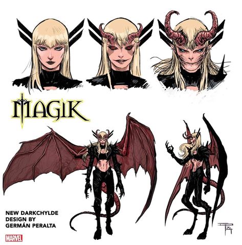 Magik Demon Form, Magik Marvel Fanart, Supervillain Character Design, Ashley Allen, Magik Marvel, Chris Bachalo, Illyana Rasputin, Marvel's Runaways, Marvel Character Design