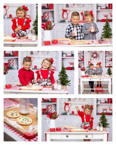 Christmas Pictures Kids, Christmas Mini Shoot, Christmas Photos Outfits, Christmas Cookies Kids, Baking Theme, Xmas Photos, Family Christmas Pictures, Christmas Shoot, Santa Photos