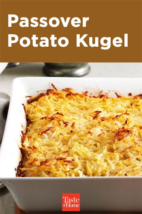 Potato Kugel Recipe Passover, Passover Potato Recipes, Passover Potato Kugel, Passover Breakfast Recipes, Kugelis Recipe, Passover Bread, Potato Kugel Recipe, Passover Recipes Seder, Passover Food