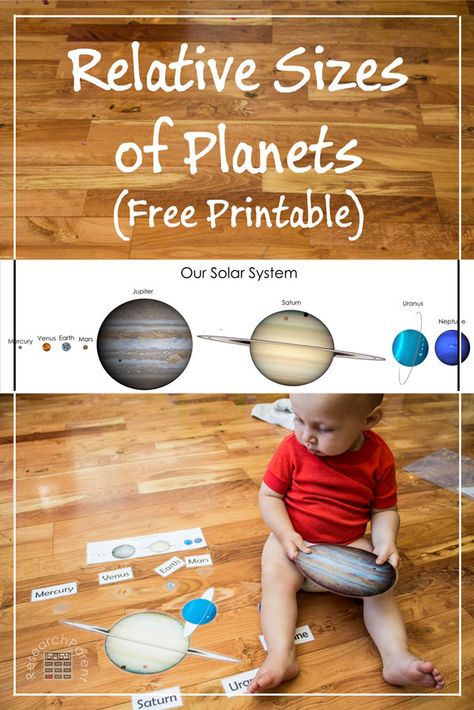 Free printable astronomy activity showing how small planet Earth is relative to the gas giants in our solar system - ResearchParent.com Astronomy Activity, Planets Activities, Solar System Unit, Gratis Printables, Small Planet, Space Activities, Preschool Science, The Solar System, Science Resources