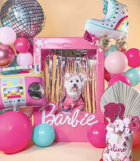 Barbie Dog Birthday Party, Barbie Dog Birthday, Barbie Dog Party, 7 Nani, Barbie Cat, Cowgirl Barbie, Barbie Decorations, Barbie Pool Party, Barbie Dog