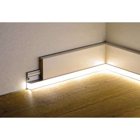 Baseboard Lighting, Led Lighting Diy, Home Lighting Design, Cove Lighting, Indirect Lighting, Lighting Design Interior, Linear Lighting, Home Building Design, Ideas Casa