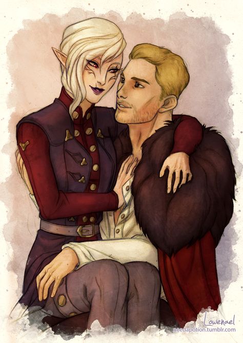 needapotion:  Cullen and Inquisitor Lavellan commissioned by MeliZbeauty Cullen X Inquisitor, Inquisitor Lavellan, Cullen Dragon Age, Dragon Age Romance, Dragon Age 3, Dragon Age Games, Dragon Age Series, The Inquisition, Dragon Age Origins