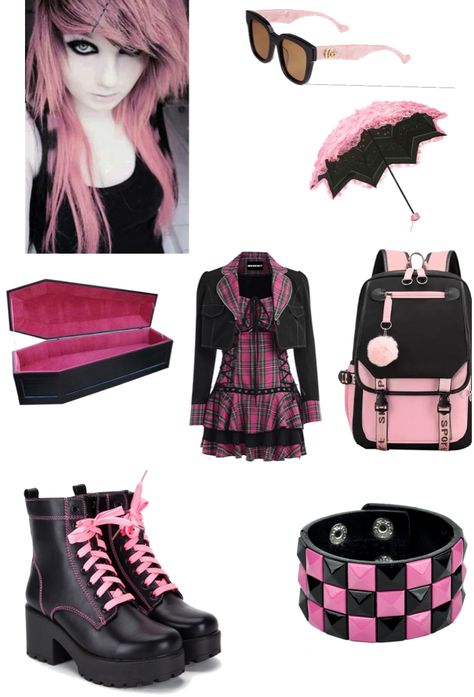 Vampire Outfits, Pink Vampire, Vampire Clothes, Pink And Black, Pink, Black