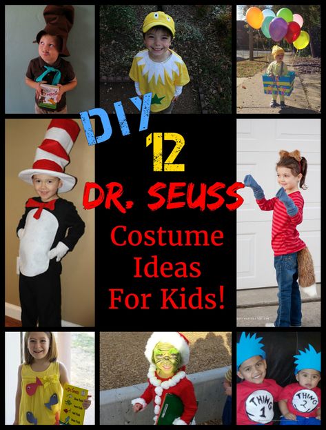 Dr Seuss Costume Ideas, Dr Seuss Diy Costumes, Dr. Seuss Costumes, Dr. Suess, Dr Suess Characters, Seuss Costumes, Dr Seuss Costumes, Storybook Character Costumes, Dr Seuss Hat