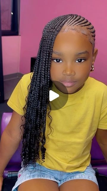 ThePinkyAffect on Instagram: "Raylen 💞💞💞🌸" Children Braided Hairstyles, Braids For Little Black Girls Hairstyles, Children Hair Styles, Children Hair Styles Braids, Hair Styles For Children, Kids Hairstyles With Beads, Kids Lemonade Braids, Kids Hairstyles Braids, Hairstyles For Kids Braids